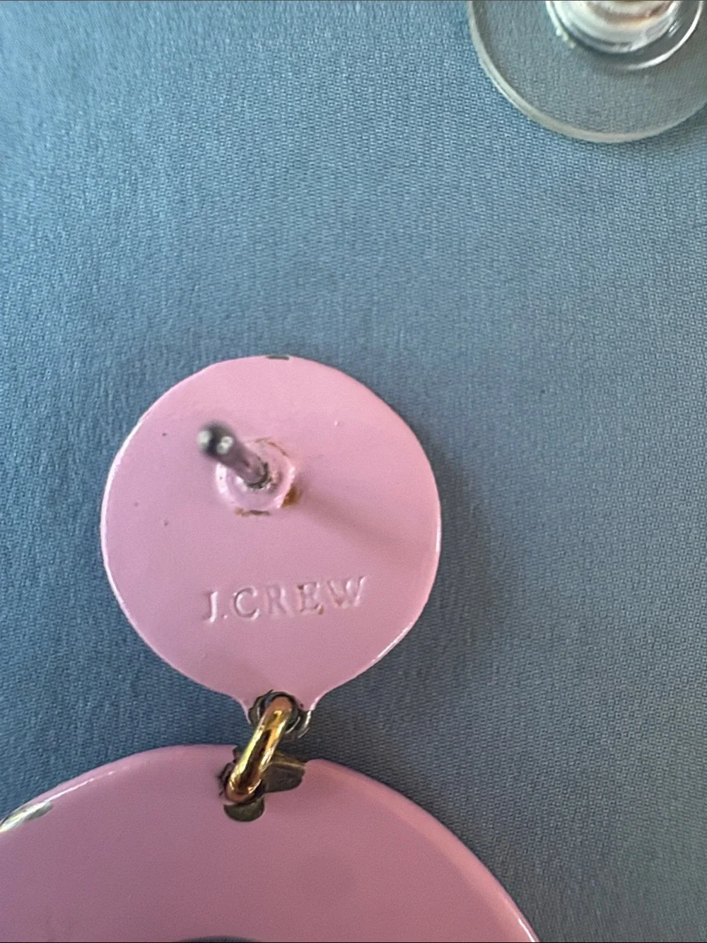 J. Crew Pink, Red & Purple Layered Geometric Drop Earrings